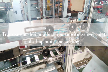 Transparent design allows you to witness every detail of opening and sealing!